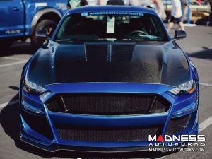 Ford Mustang Front Bumper - Anderson Composties - Fiberglass W/ Carbon Fiber - Type-ST GT500 Style